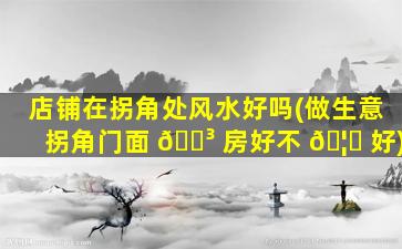 店铺在拐角处风水好吗(做生意拐角门面 🌳 房好不 🦈 好)